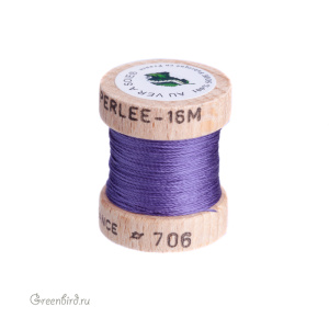 Шелковая нить AVAS Soie Perlee®, темно-сиреневый, 16 м (#706)