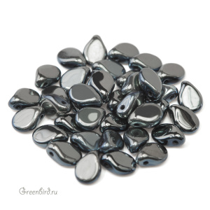 Pip Beads 5x7mm, Jet/Honey Full, 5 гр (#23980/23500)
