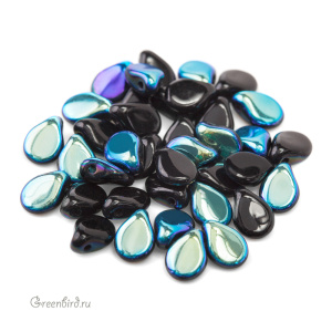 Pip Beads 5x7mm, Jet AB, 5 гр (#23980/28701)