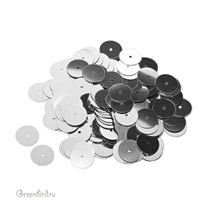 Пайетки 10мм плоские Argento (#1111)