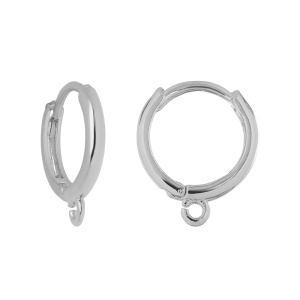 Швензы круглые, 16 мм, родий, пара (#CN-S004R)