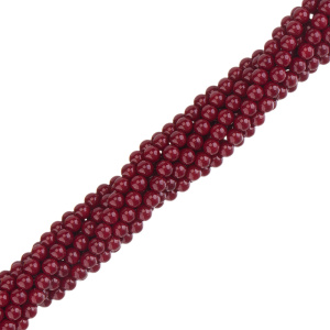 Жемчуг "Майорка" 4 мм, гранатовый, нить (#Maj-127)