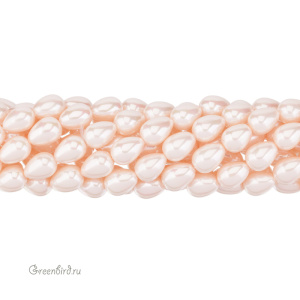 Жемчуг "Майорка" капля 15 x 12 мм, персиковый, нить (#Maj-116)