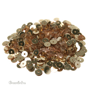 Пайетки LM Paris 4мм плоские, Or B2 (#LM12)