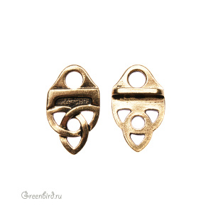 Концевик под заклепку "Кельтский" ант. золото (#TC-3176)