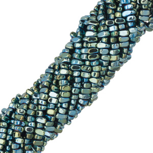 Бусины Геметин, крошка 6-9 мм, Scarabaeus Green, нить (#SV-HMT-143)