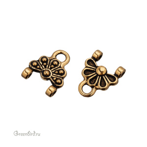 Коннектор "Оазис", ант. золото, 1 шт. (#TC-3226-26)