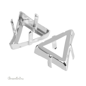 NEW 4717 Оправа для Delta Fancy Stone 21,5 мм, томпак/родий