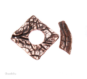 "Дети природы", замок-тоггл, ант. бронза, 1 шт. (#0534)