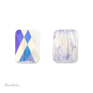 5055 Бусина Mini Rectangle Bead 8x6mm – Crystal AB (#001AB)