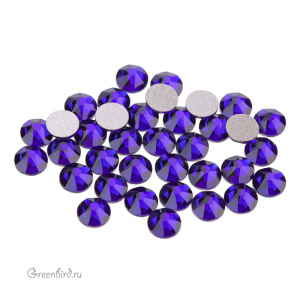 2088 Кристалл холодной фиксации Rose Flatback SS16 – Cobalt (#369), уп. 36шт.