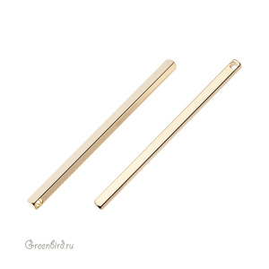 Подвеска "Блок" 62 мм, золото, 1 шт. (9S1370), Корея