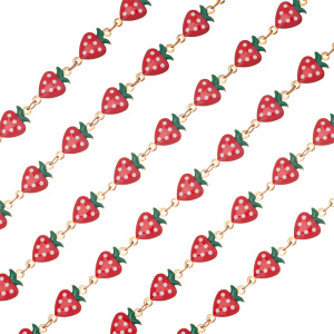Цепочка фигурная "Клубника", золото, 10 см (#CN-CH007)