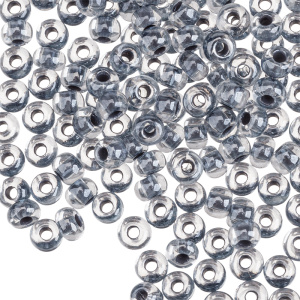 Czech 6/0, прозрачный окрашенный изнутри, Black (#38149)