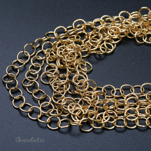 Цепочка, золото, 10 см (9A032), Корея