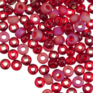 Бисер чешский PRECIOSA Czech круглый 6/0, микс Ruby Mega (#19950), 10 г