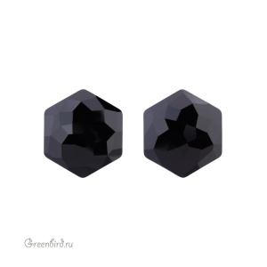 4683 Thin Hexagon Fancy Stone 12х13,5 мм – Jet (#280)
