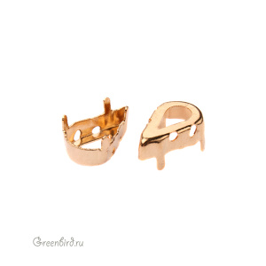 4328 Оправа для Pear Fancy Stone 10х6 мм, золото