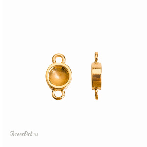 Закрытая оправа-коннектор для шатонов Chaton SS39, золото, 1 шт. (#C5013965YG)