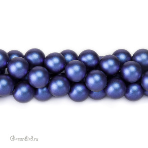 Swarovski 5810 Жемчуг 10 мм, иризирующий темно-синий (#949), уп. 10 шт.