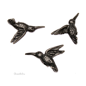 Бусина "Колибри", gunmetal, 1 шт. (#TC-5518)