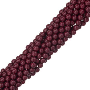 Жемчуг Crystalbird, круглый, 8 мм, бордовый, нить (#70)