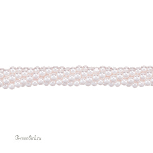 Жемчуг Crystalbird, круглый, 4 мм, Cream Rose Light, нить (#02)