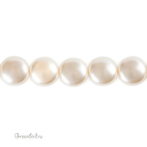 Жемчуг плоский 16x9 мм #5860 – Cream (#620)