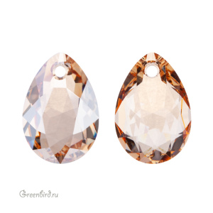 Swarovski 6433 подвеска Капля 16 мм, золотистая дымка (#001GSHA), 1 шт.