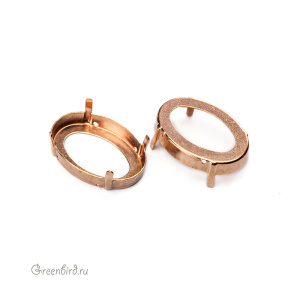 NEW 4127 Оправа для Oval Fancy Stone 30х22 мм, томпак