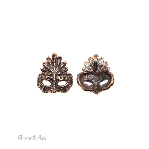 "Маски", подвеска, ант. бронза, 1 шт. (#2529)
