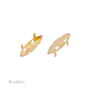 4200 Оправа для ювелирного кристалла Marquise Fancy Stone 11х3 мм, золото