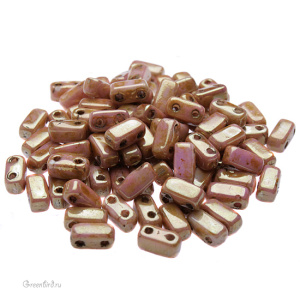 Bricks 3x6mm, Rose/Gold Topaz, 10 гр (#AK02010)