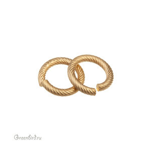 Декоративное соединительное кольцо 12,3 мм, матовое золото, 1 шт. (9H425), Корея