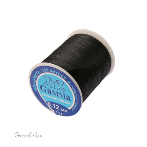 Мононить Gamma 0,12 мм черная, катушка 250м