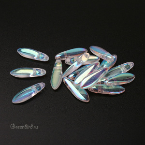 Dagger 2 отверстия 5x16mm, Crystal AB, 1 шт. (#X00030) Dagger 2 отверстия 5x16mm, Crystal AB, 1 шт. (#X00030)