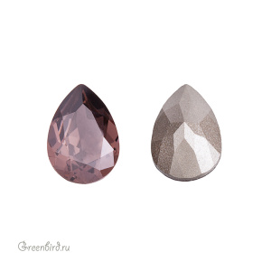 4320 Pear Fancy Stone 14x10 мм – Vintage Rose Satin F (#319SF)