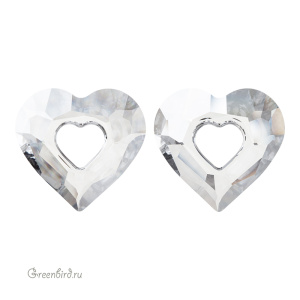 6262 подвеска Miss U Heart 34mm - Crystal (#001) 6262 подвеска Miss U Heart 34mm - Crystal (#001)