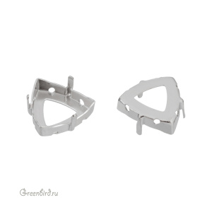 4799 Оправа для ювелирного кристалла Prismatic Triangle Fancy Stone FS 14х14,3 мм, платина