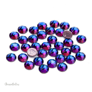 Swarovski 2078 Термостразы круглые SS16, меридиан синий (#001MBLUE), уп. 36 шт.