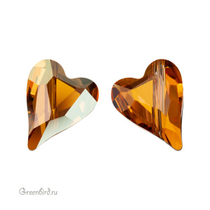 Swarovski 5743 Бусина Дикое сердце 17 мм, медный V (#001COPPV), 1 шт.
