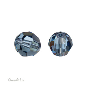 Swarovski 5000 Бусина круглая 8 мм, джинсово-синий (#266), 1 шт.