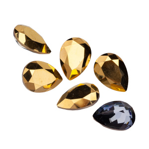Уценка: Swarovski 4320 Капля 14х10 мм, золото (#001AUR), 1 шт.