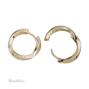 Швензы-кольца "Конго витые", золото, пара (#SV1701-2209N)