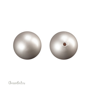 Swarovski 5818 Жемчуг полупросверленный 8 мм, платиновый (#459), 1 шт.
