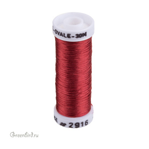 Шелковая нить AVAS Soie Ovale, приглушенный темно-красный, 30 м (#2916) Шелковая нить AVAS Soie Ovale, приглушенный темно-красный, 30 м (#2916)