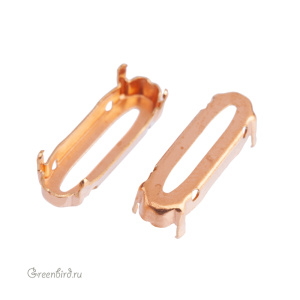 NEW 4161 Оправа для Long Classical Oval 21х7 мм, томпак