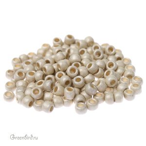 Бисер TOHO Round 6/0 Permanent Finish, гальван. матовый алюминий (#PF558F), 10 г