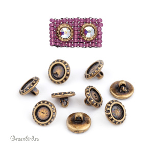 CYMBAL Вставка "Loutro" для бисера 11/0, ант. латунь, 1 шт. (#M11-012213-AB)