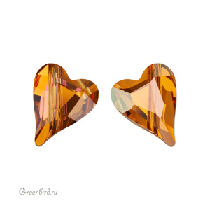 Swarovski 5743 Бусина Дикое сердце 12 мм, медный (#001COP), 1 шт.